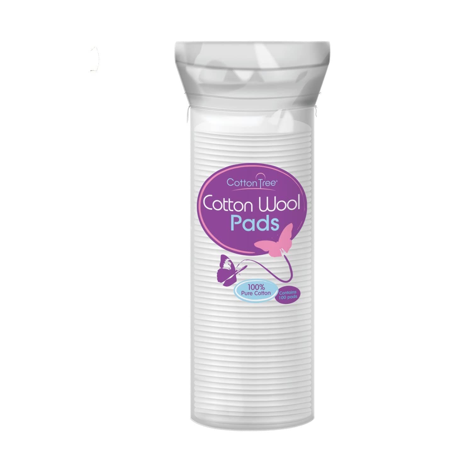 Cotton Tree 100 Percent Pure Cotton| Round 80 count (Pack of 1)| White