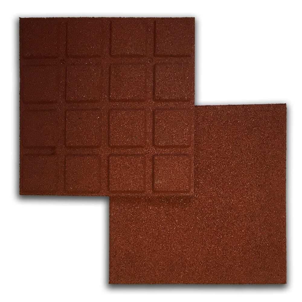 Pack of 4 Rubber Play Mat Tile Perfect for Children's Safe Areas Playgrounds 1m2