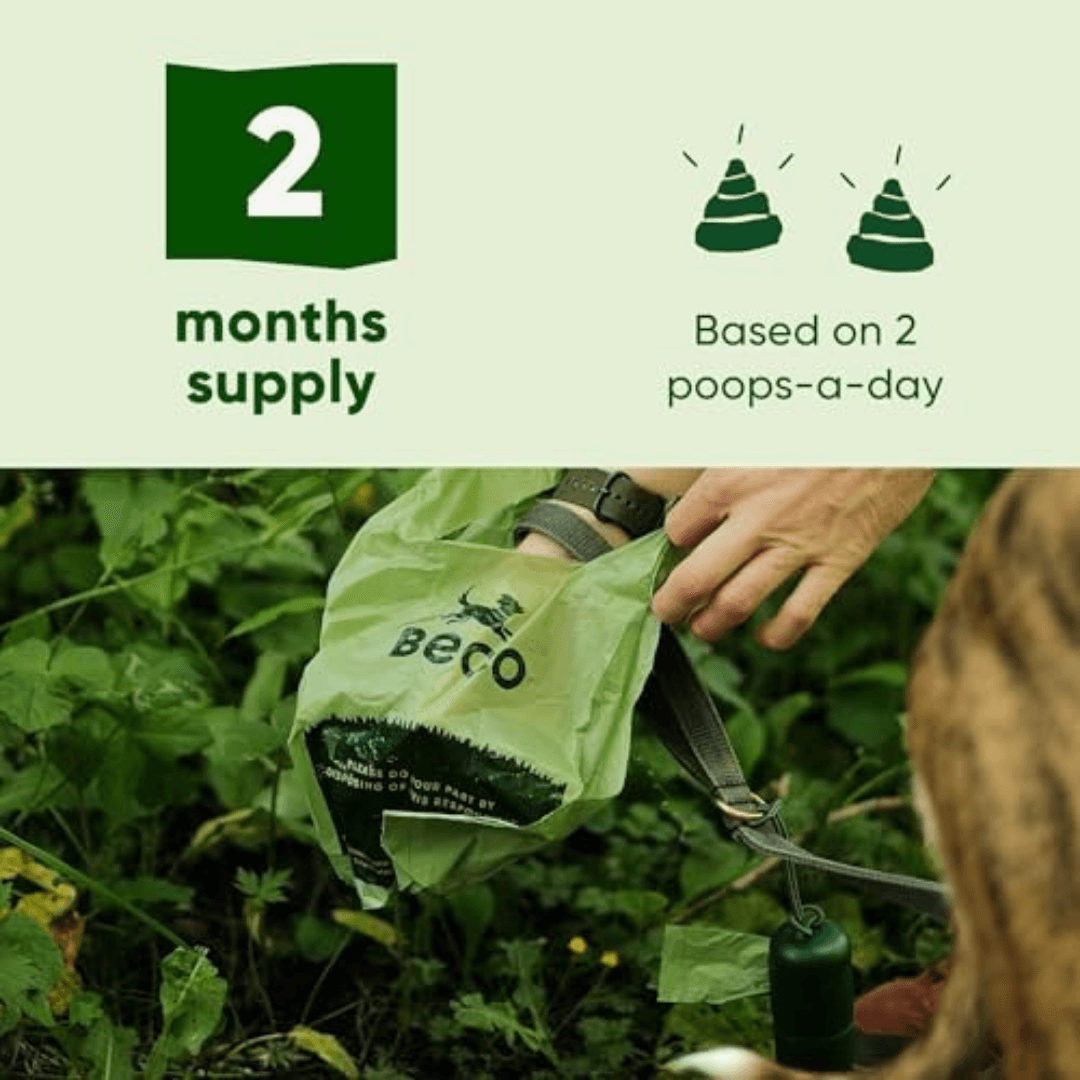 Beco Strong and Large Poop Bags| Loose packed with Tie Handles,Unscented- 120 Bags view 2