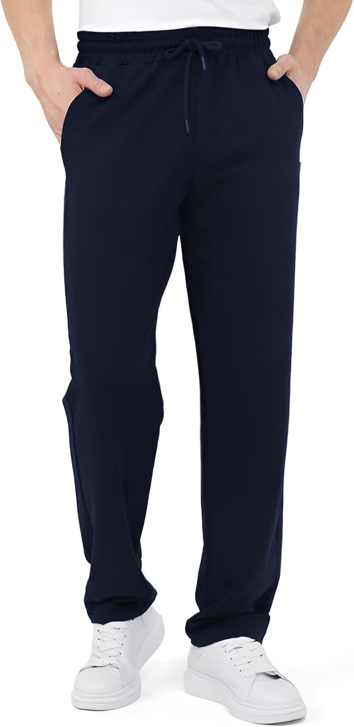 L S U Unisex Jogging Pants Fleece Open Hem Bottoms Adjustable Drawstring School