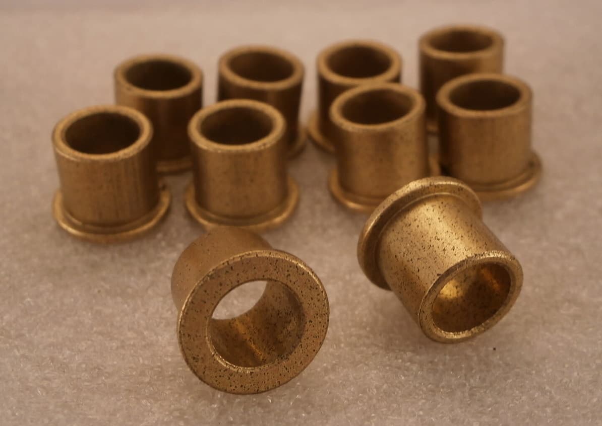 10 Flanged Oilite Bushes 3/8\" Bore 1/2\" x Outside Diameter x 1/2\" Overall Length