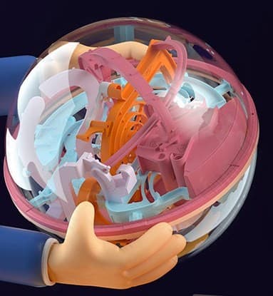 Maze Ball Interactive 7inch Educational 3D Game Puzzle Ball Toy view 2