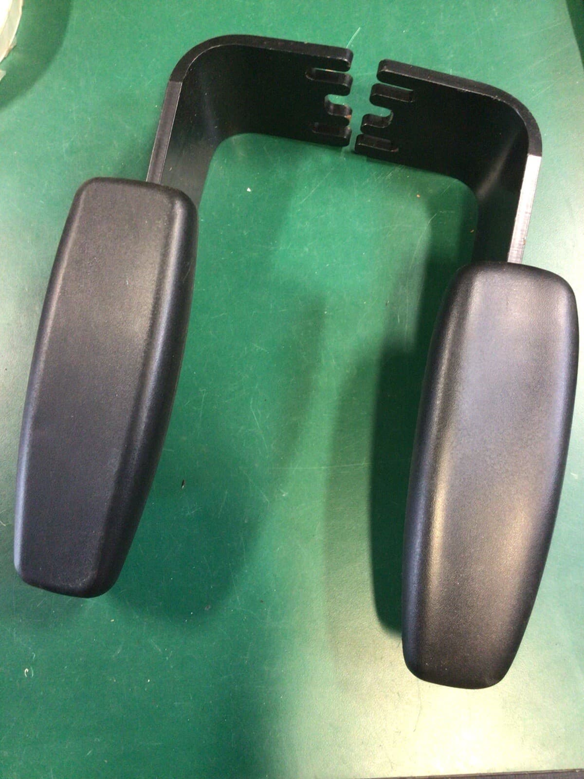 Military Surplus Chair Arms X2| Metal Padded| Black| One Pair| unissued| armrest