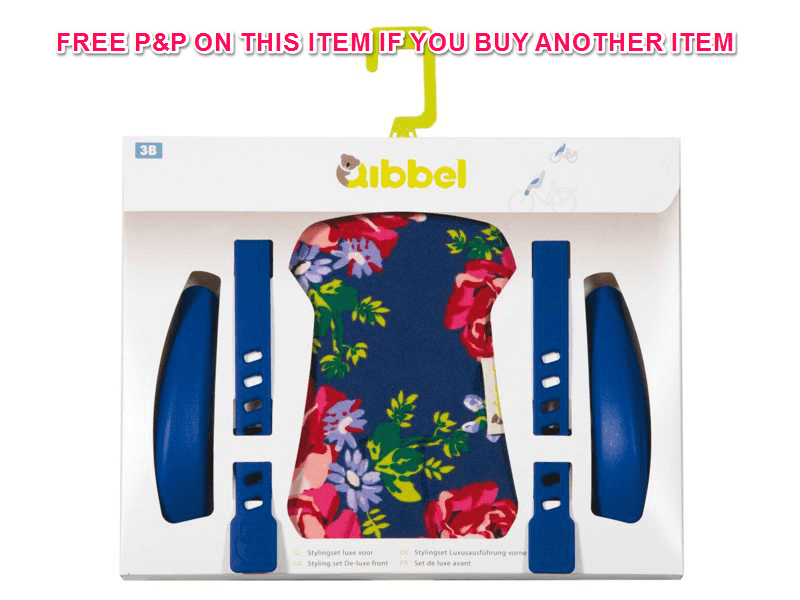 QIBBEL DELUX FRONT BABY CHILD SEAT STYLING SET RENOVATION KIT BLOSSOM ROSES BLUE
