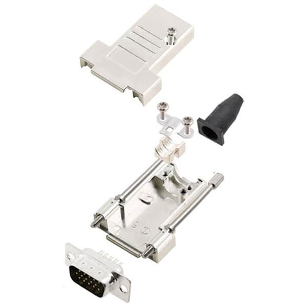 Encitech DTSL09-T D-Sub 15-pin Strip set Solder Bucket 180°