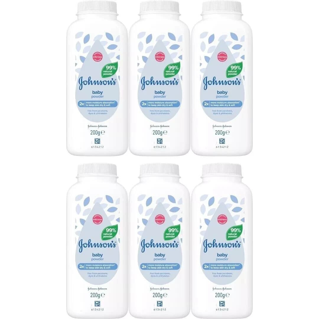 Johnson's Baby Powder 200g Newest Formula Powder 6 Bottles
