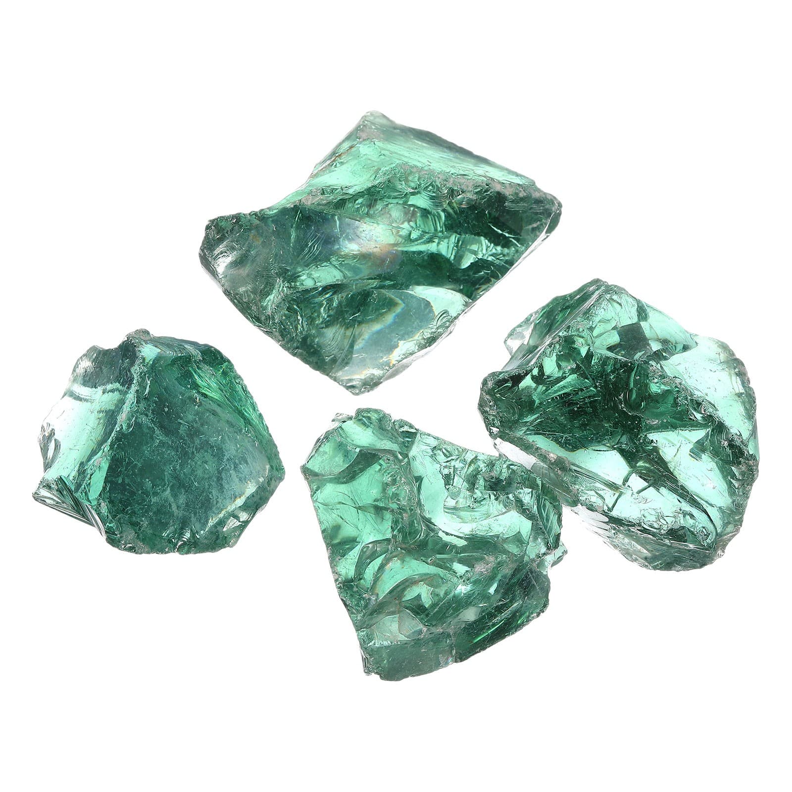 Fire Glass for Fire Pit| 0.9 Pounds Tempered Glass Rocks| 3-5cm| Green