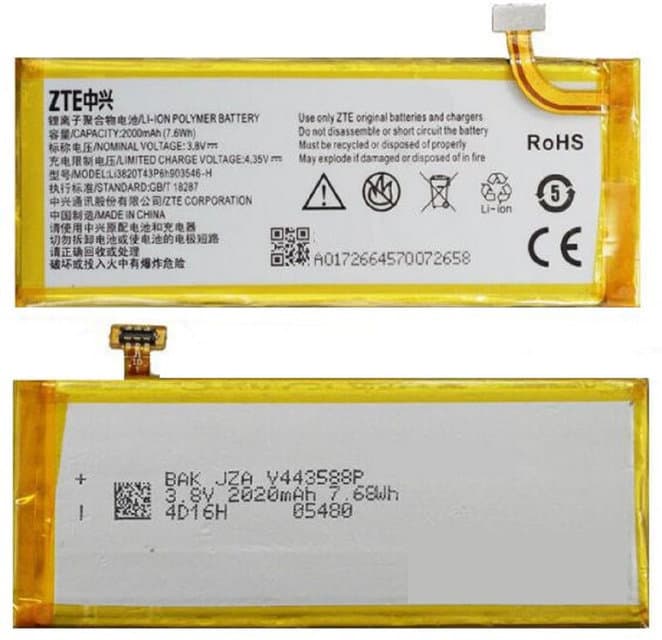 Genuine BATTERY Li3820T43P6h903546-H For ZTE Q505 Q505T 2000mAh