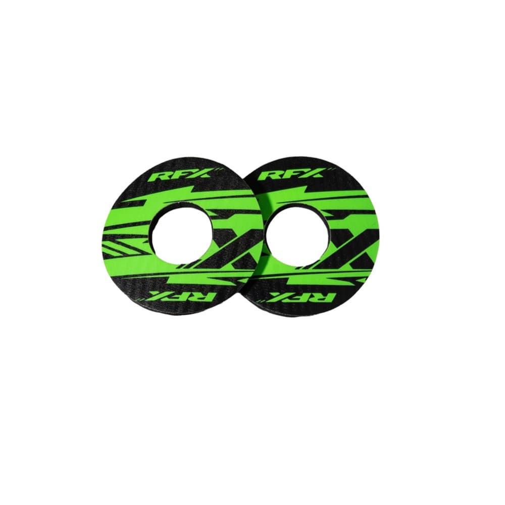 RFX Sport Green Donuts For Handlebars| Pair For Motorcycle Parts Accessories