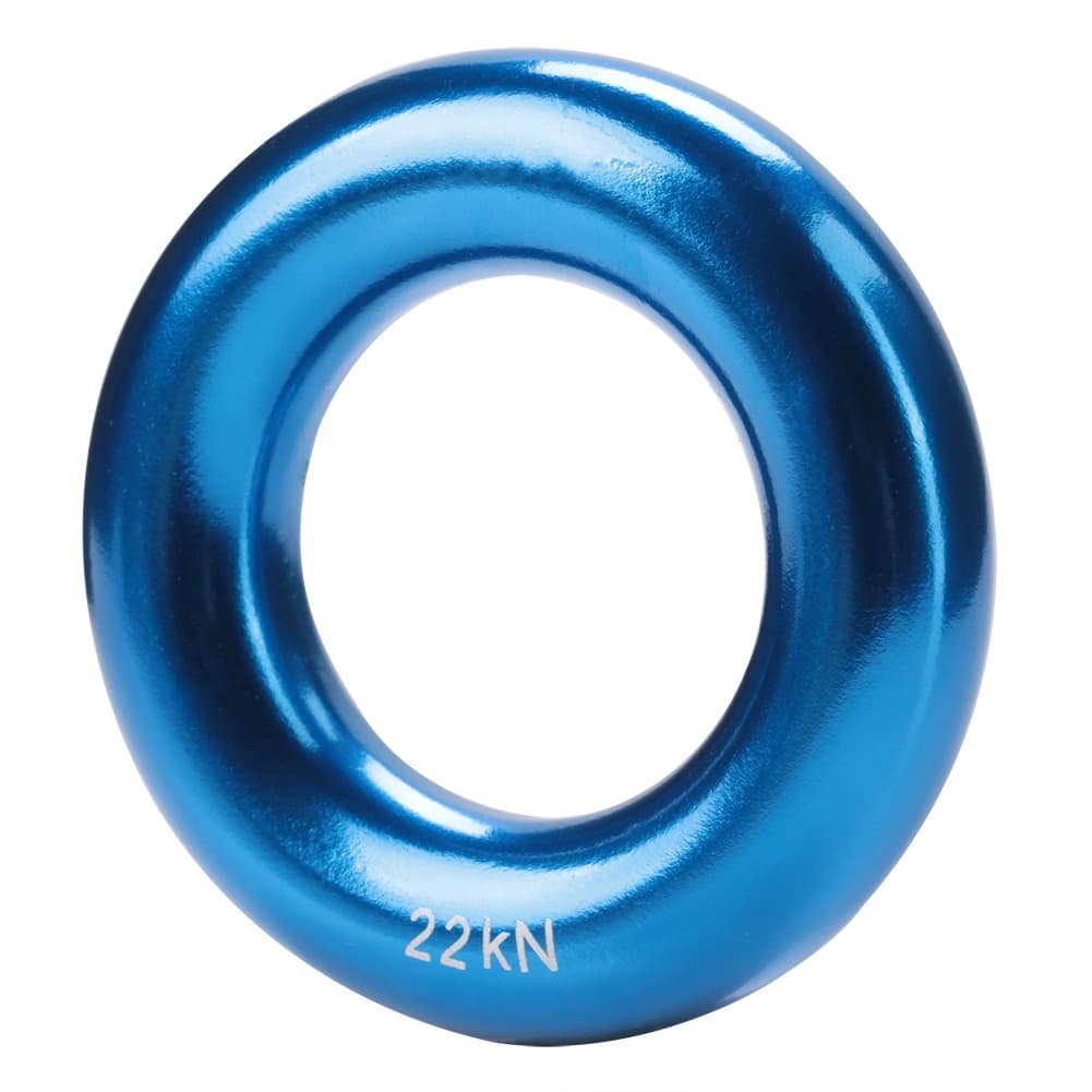 Round Aluminum Rappel Ring Climb Perfect Tension Aluminum Alloy O Ring Blue BA view 2