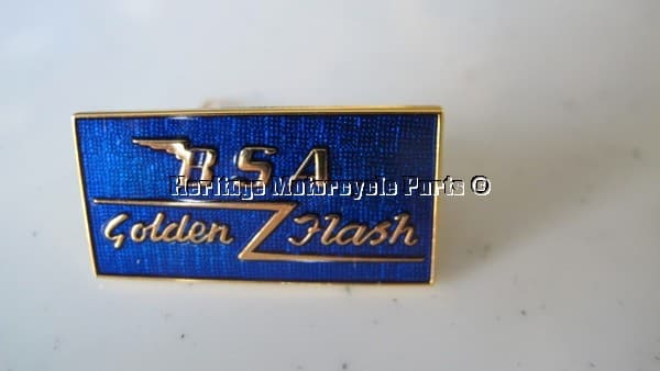 BSA Golden Flash BADGE Gomm metal lapel pin brooch BLUE enamel made in England