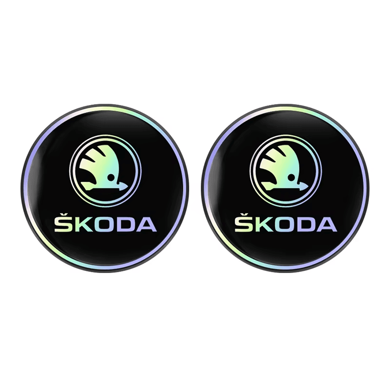 Car Laser Coaster Mat Anti-Slip Water Cup Slot Pad for Skoda Kylaq Elroq Kodiaq