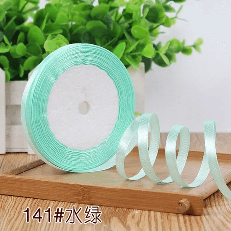 25Yards 6Mm Silk Satin Ribbons for Crafts Bow Handmade Gift Wrap Partys Christma