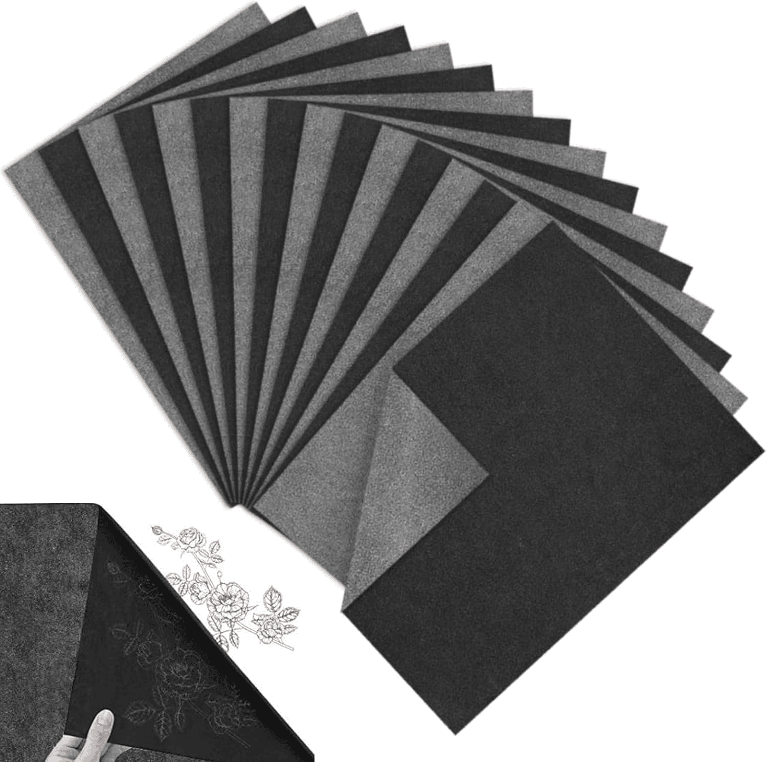 50 Sheets Transfer Paper| Carbon Paper for Tracing| Black Graphite Transfer Pape