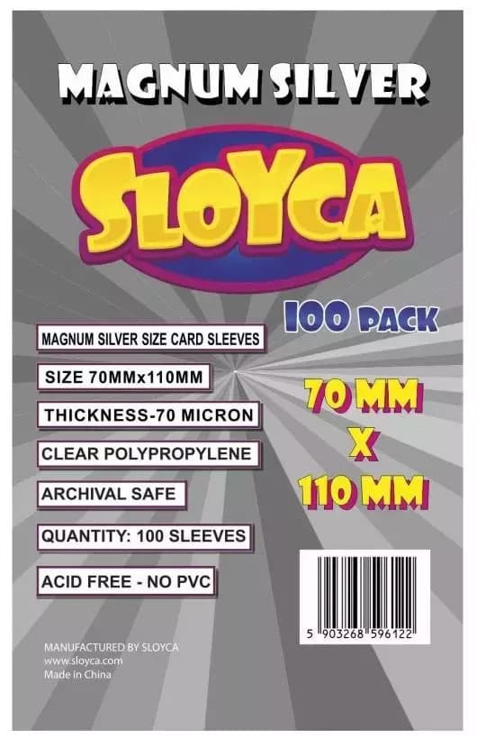 5903268596122 Koszulki Magnum Silver 70x110mm (100szt) SLOYCA SLOYCA