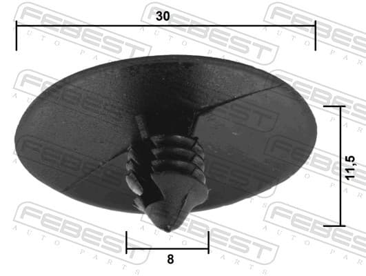 FEBEST 88570-151 Clip| trim/protective strip for CHEVROLET,CHEVROLET (SGM),HOLDE view 2