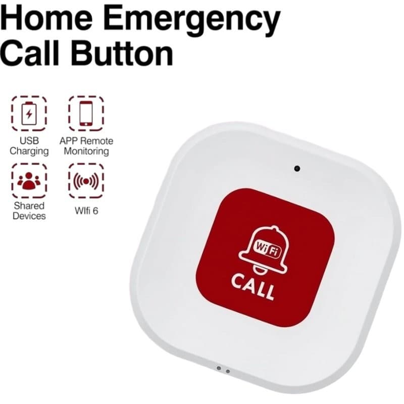 UK Wireless WiFi SOS Call Button Emergency Medical Alert System for Elderly Care