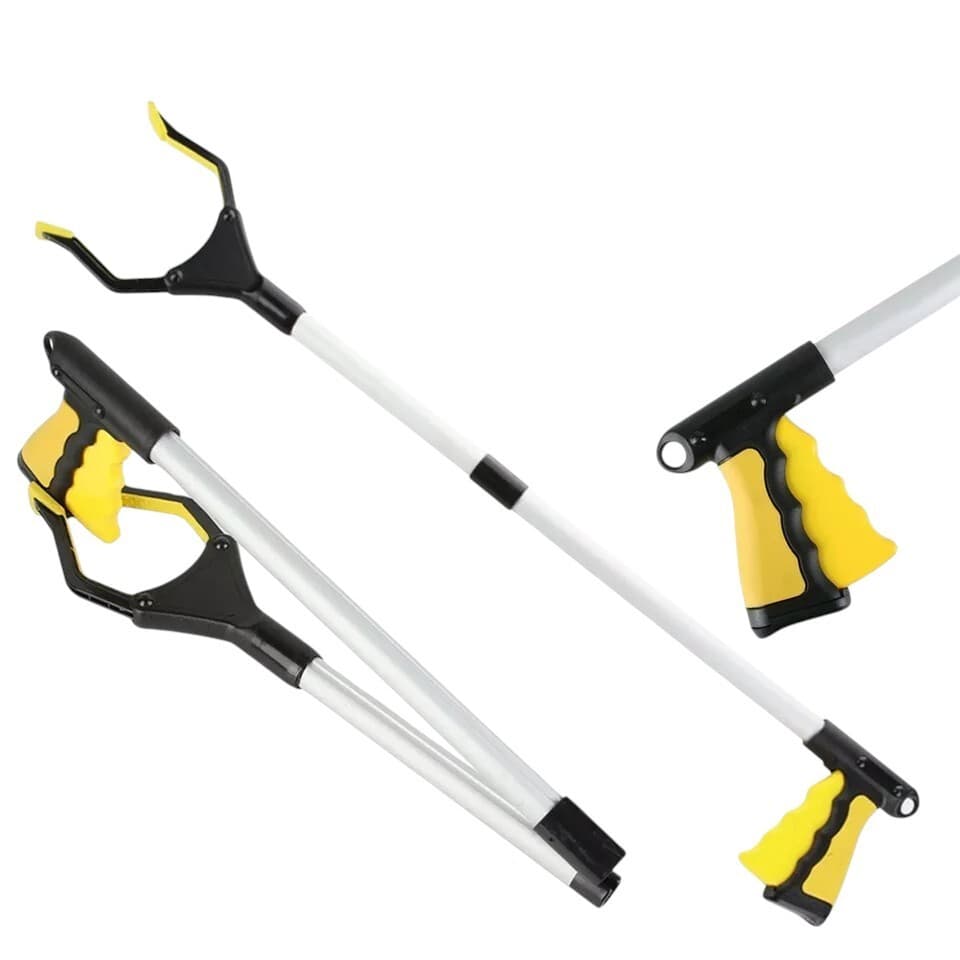 2x 80Cm MARKSMAN Litter Picker Tool Rubbish Pick Up Long Mobility Reach Foldable