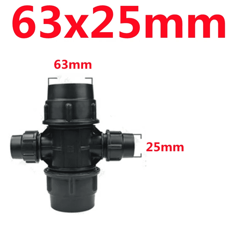Plastic PE Fittings Quick Union Variable Diameter Four-Way 20/25/32/40/50/63Mm G