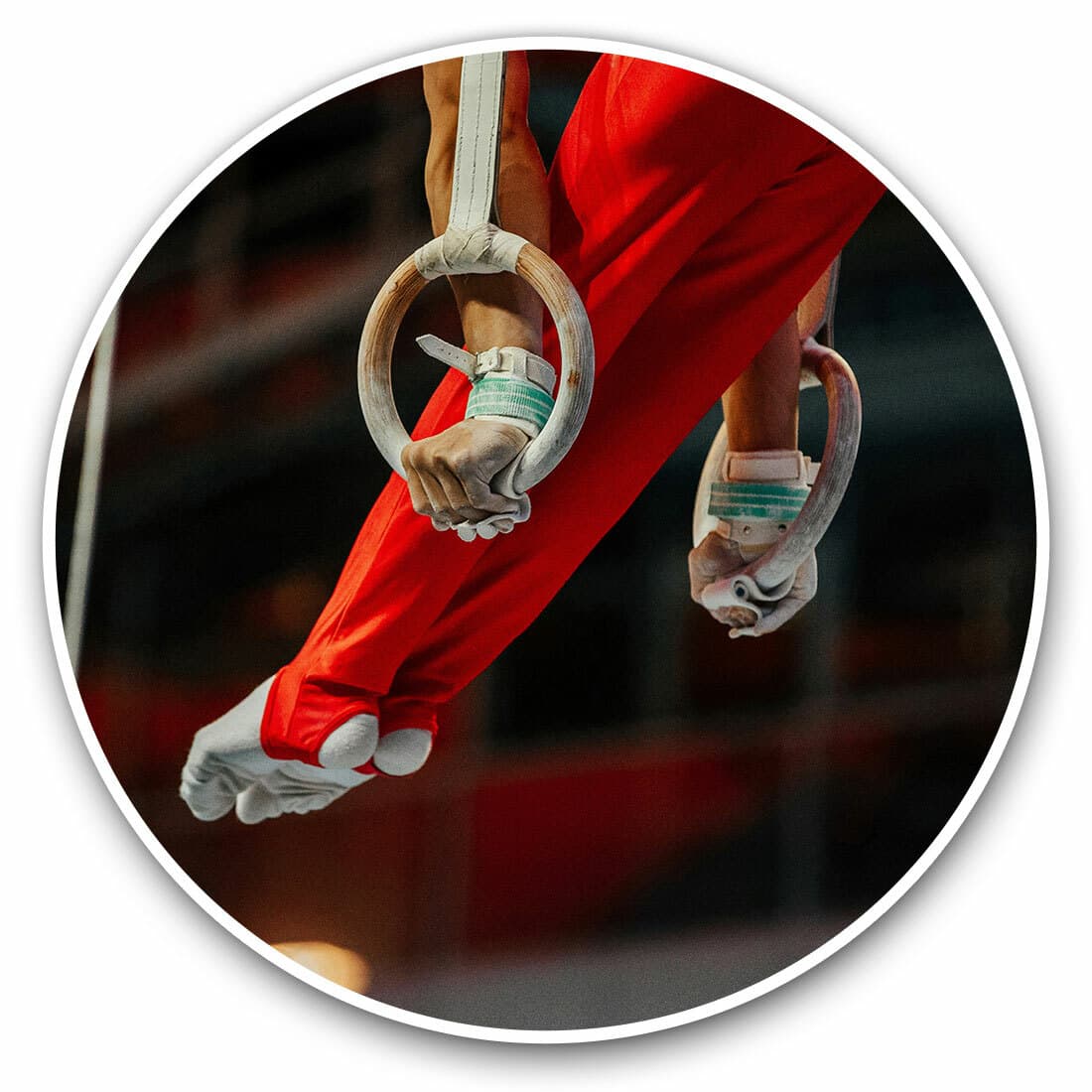 2 x Vinyl Stickers 25cm - Gymnastics Steady Rings Olympics Cool Gift #21666