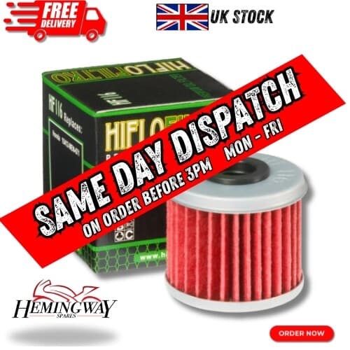 HF116 HIFLO Oil Filter - CRF150 07-22 CRF250 04-22 CRF450 02-22 and more