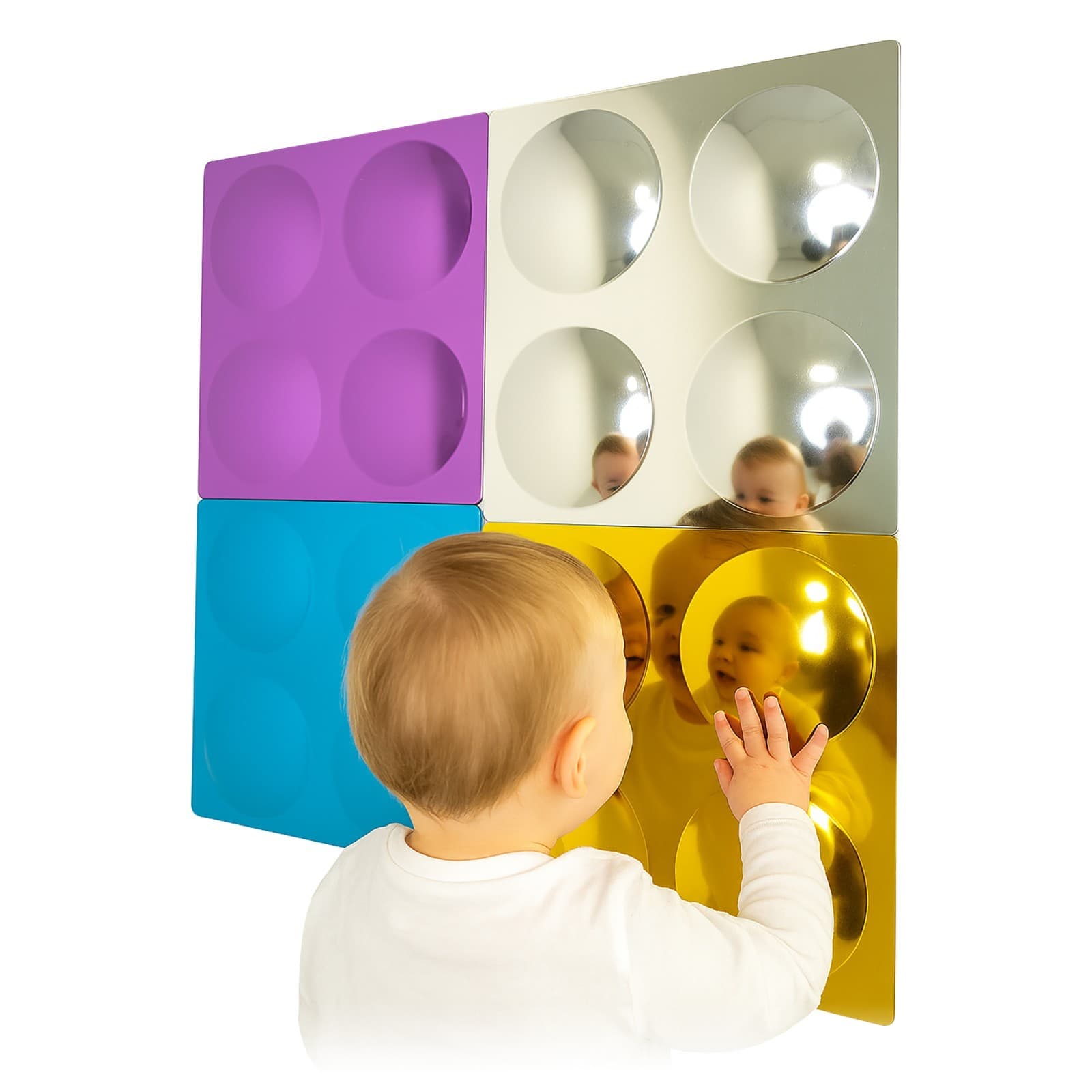 MagicMeadow Bubble Convex Mirror Panels | Sensory Wall Toy for Kids | Pack of 4