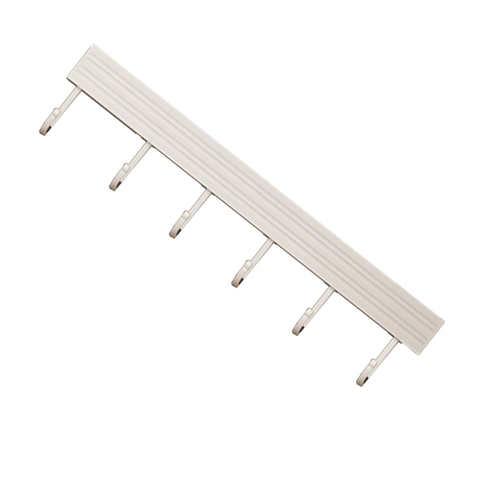 (White 6 Hooks 30cm)Wall Mounted Kitchen Hook Rack Space Aluminum Kitchen Ute