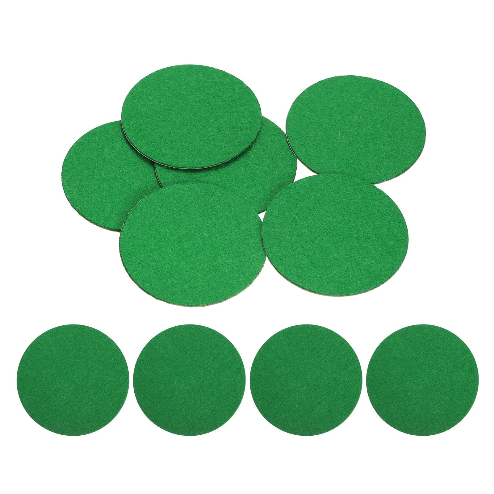 10 Pcs Adhesive Felt Circles 65mm 2-9/16\" Round Non-Woven Felt Pads Green