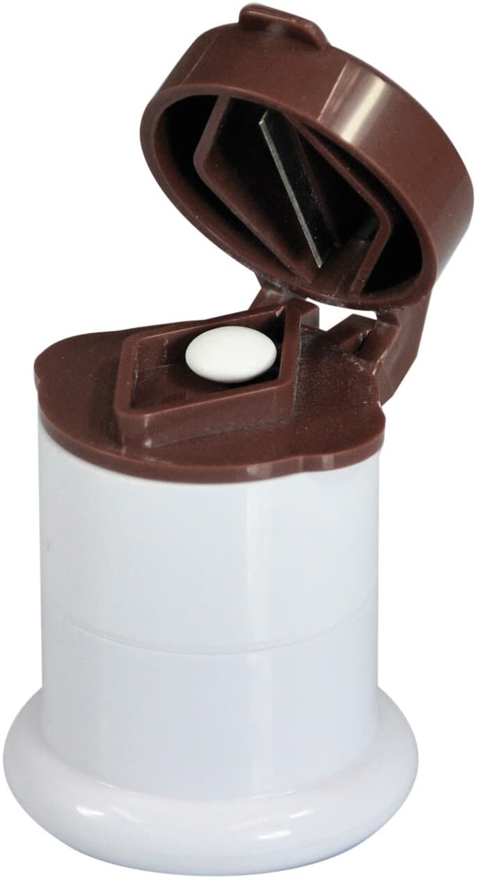 3-in-1 Pill Cutter with Lid and Storage Travel Size Portable Lightweight Cutter