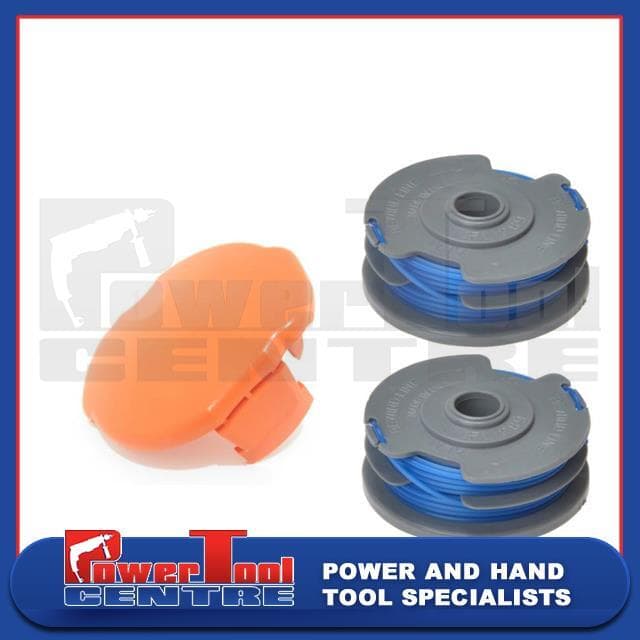 Flymo Spool Line x2 + Cover x1 EIT250 EIT300 ET23DX ET23+DX ET25+DX Twist'n'Edge