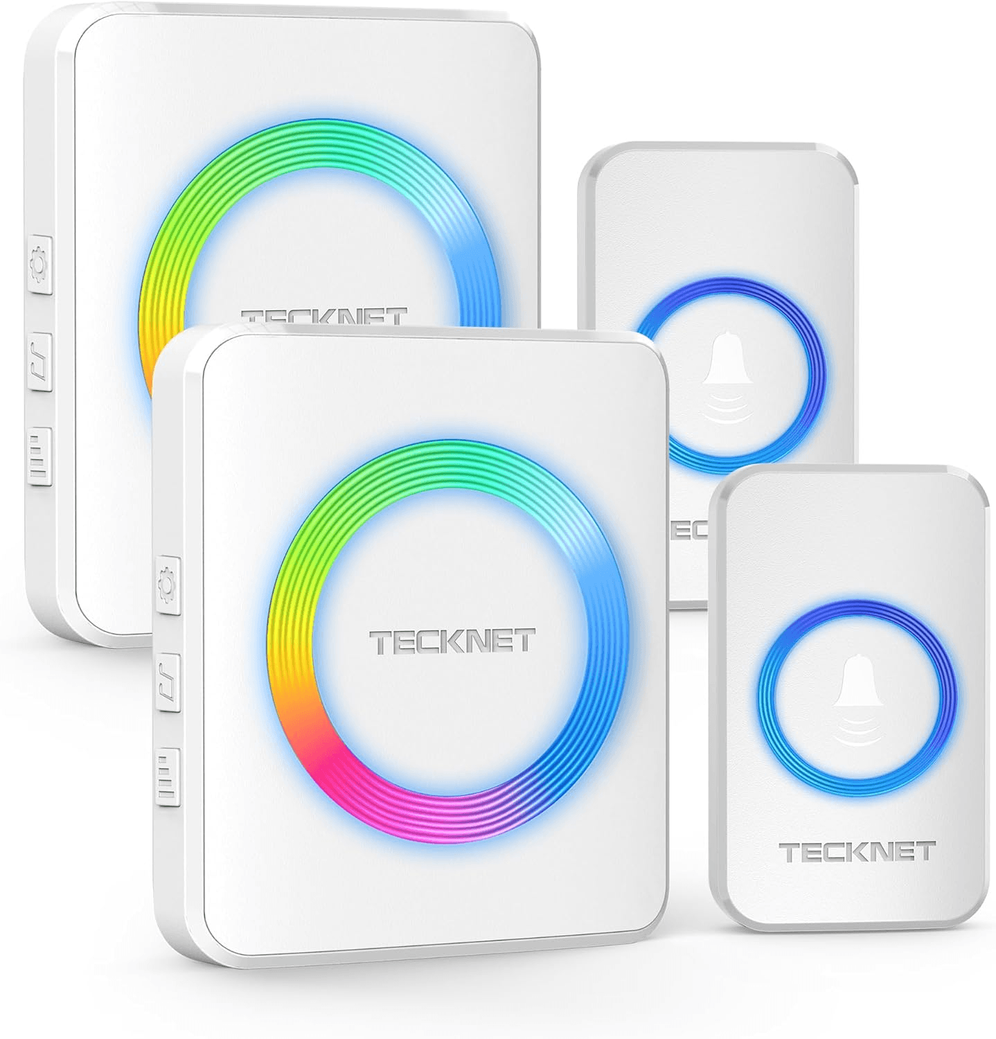 Wireless Doorbell with 2 Receivers 2 Push Buttons| IP65 Waterproof Twin Door Bel