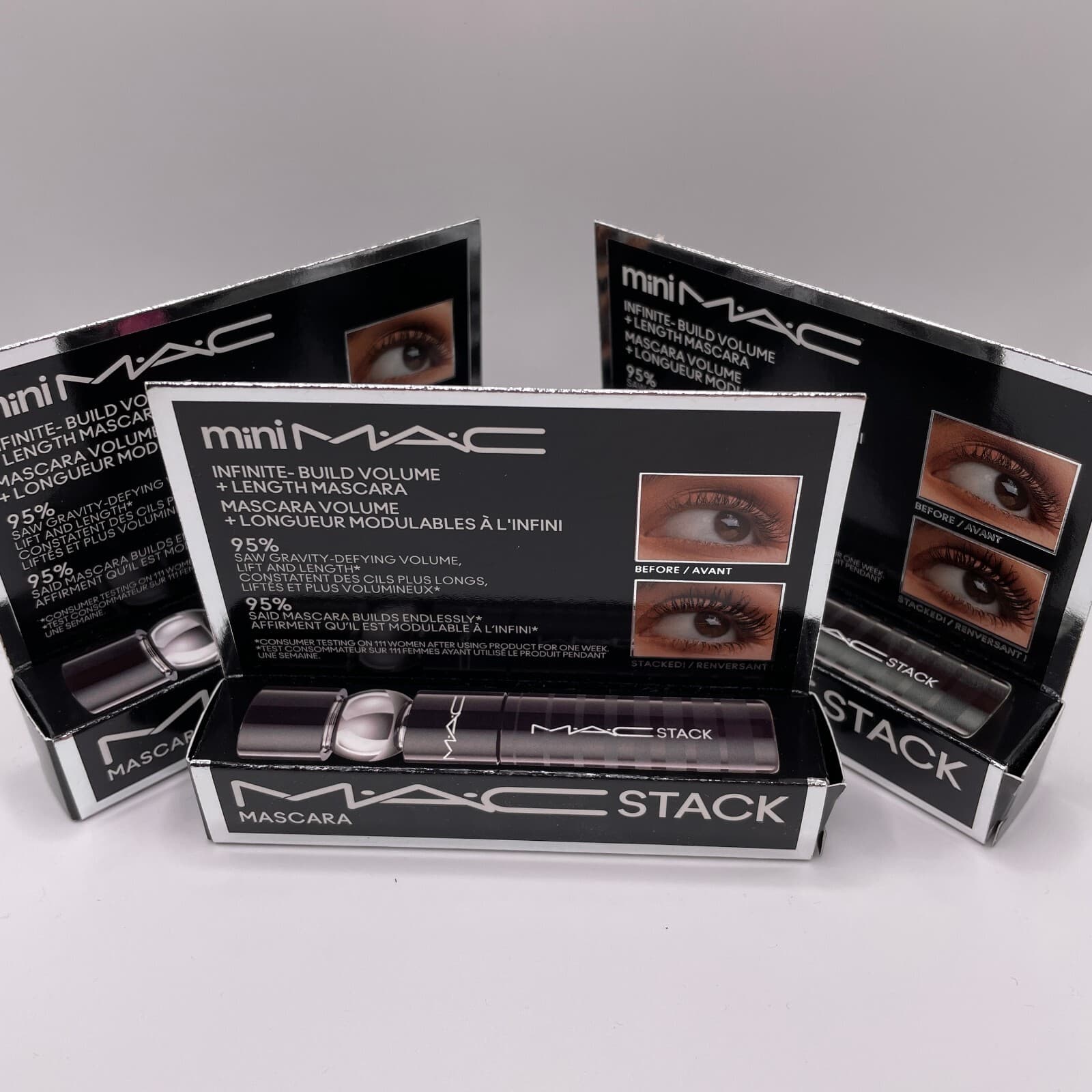 3x Mini M.A.C. MAC Stack Mascara (8ml) NEW| BOXED
