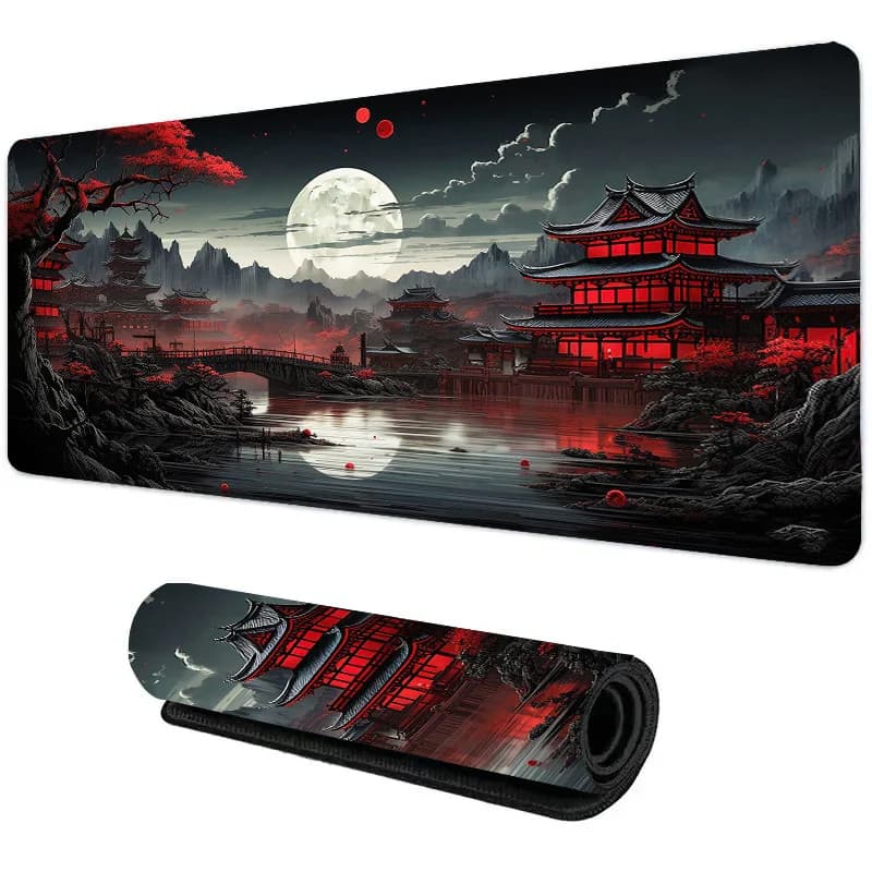 Night Moonlight Large Cool Mouse Pad Laptop Non-Slip Esports Office Desk Mat