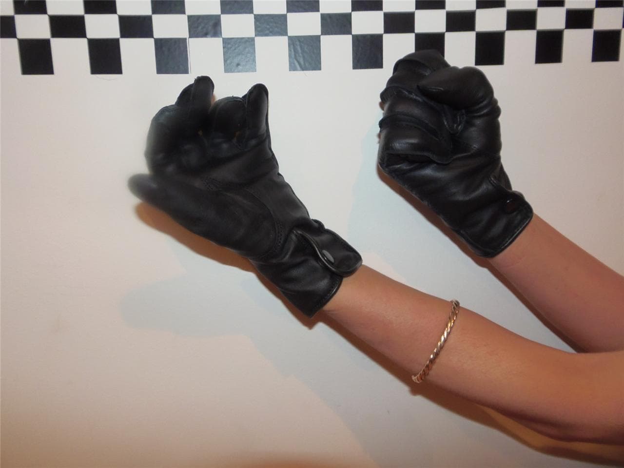 New Genuine MOD Surplus Black Leather Gloves Police Women ideal for horse riding