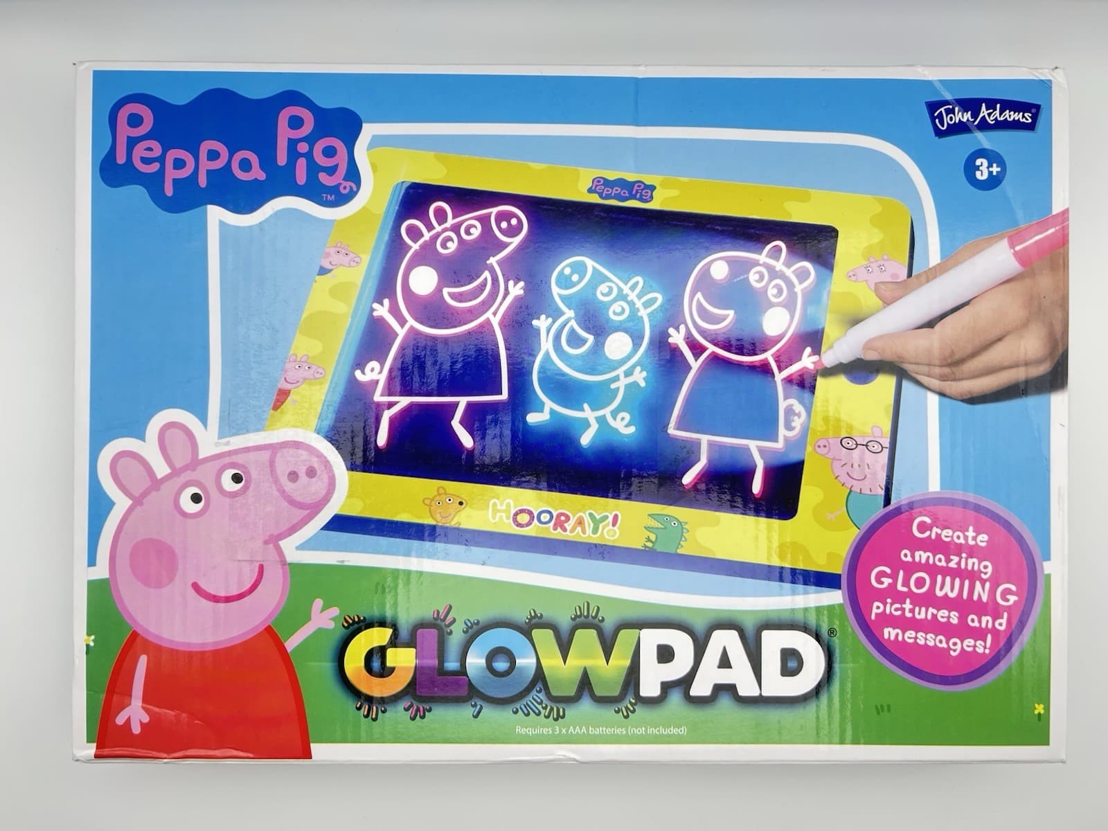 Peppa Pig GLOWPAD Light-Up Drawing Pad Mess-Free Arts Crafts Kids John Adams