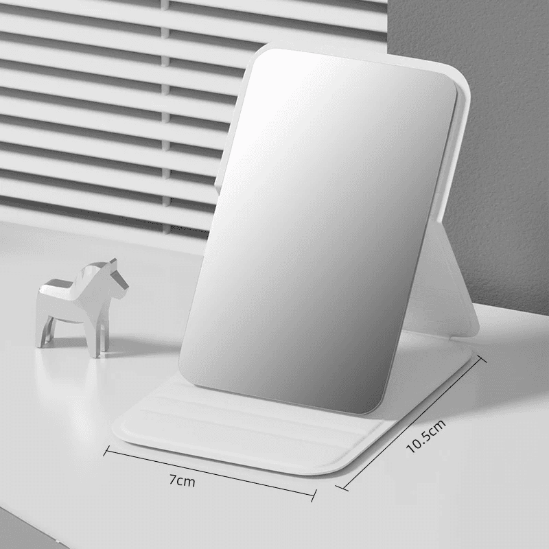 Portable Handheld Mini Makeup Mirror| Dormitory Tabletop and Office Use| Adjusta