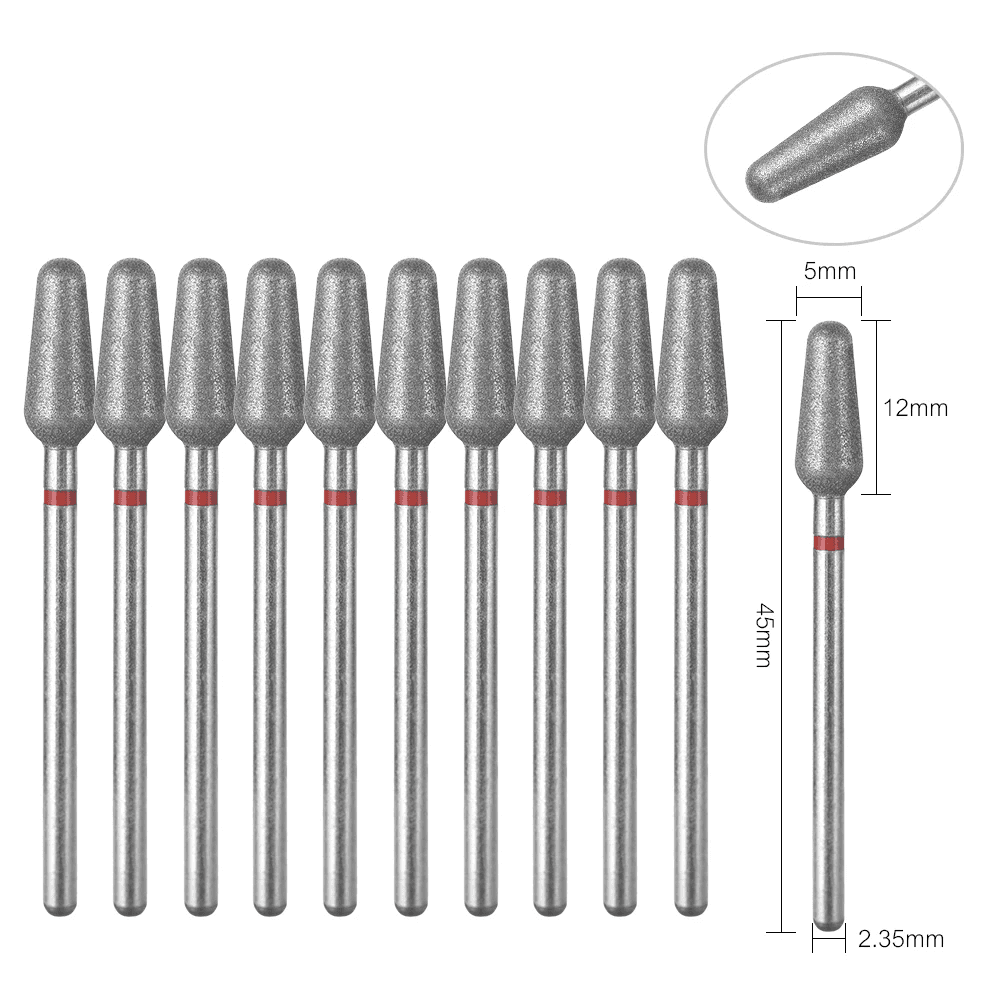 10Pcs Diamond Milling Cutter for Manicure Electric Nail Drill Bits Accessory Ped