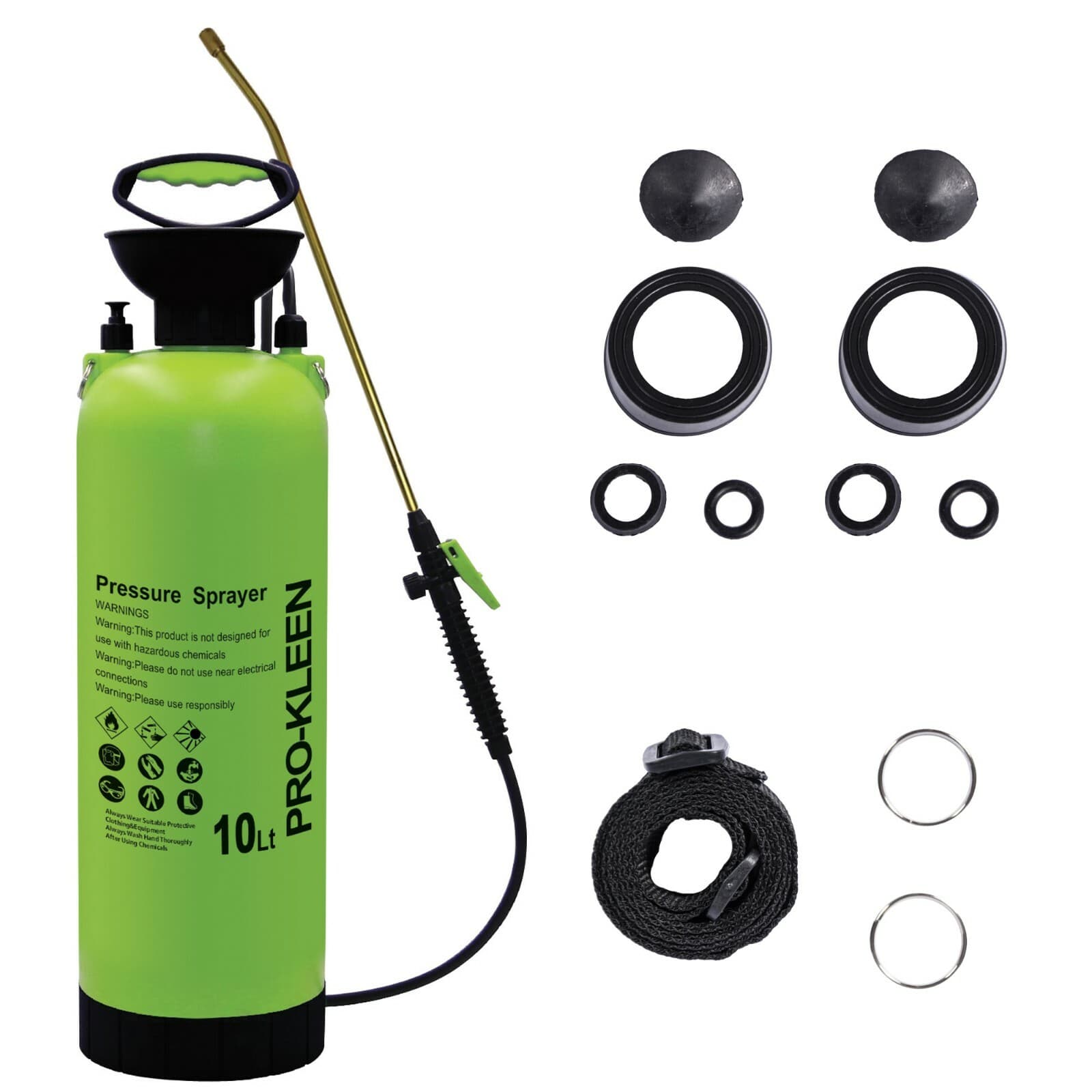 ProKleen Garden Pressure Sprayer Pump Manual Action Bottle 10L Weedkiller Water