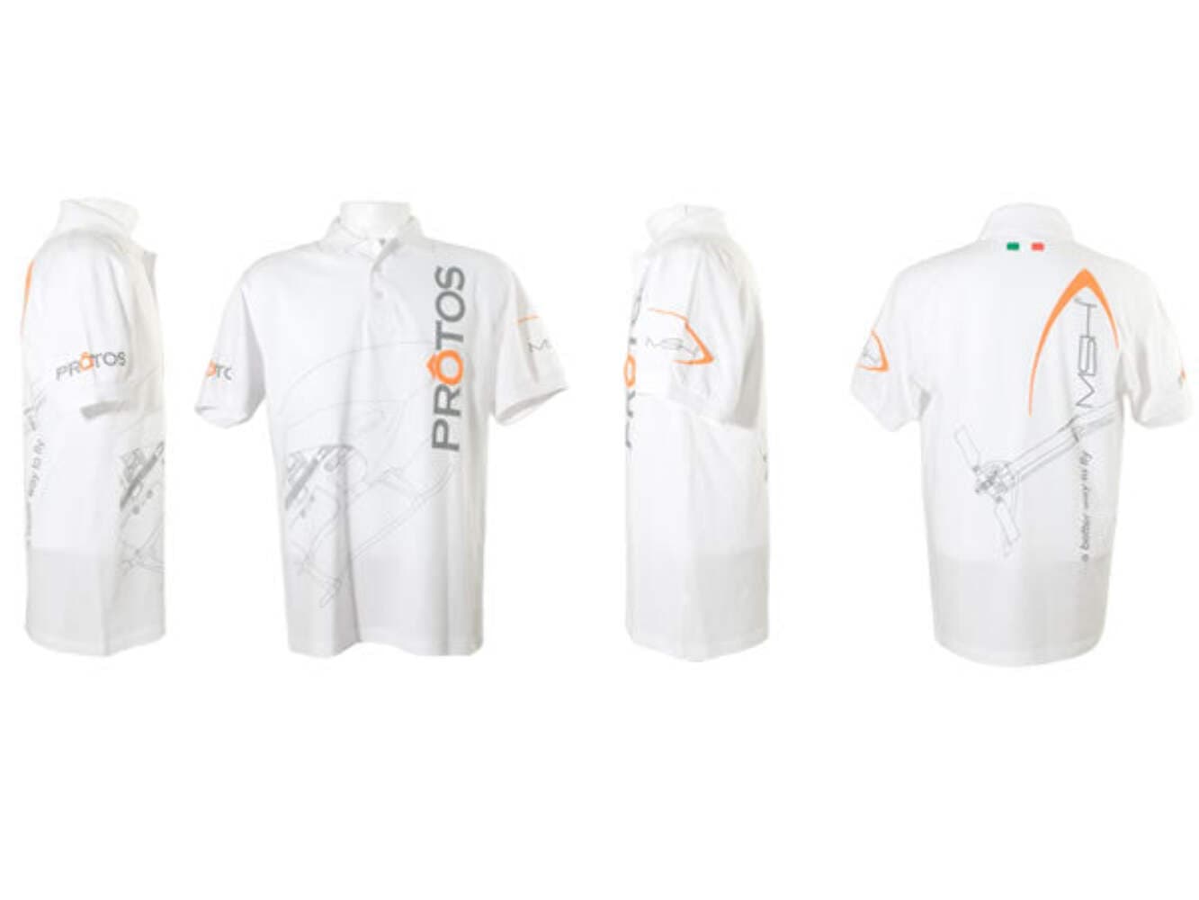Msh White Printed Polo (S) : MSH59009