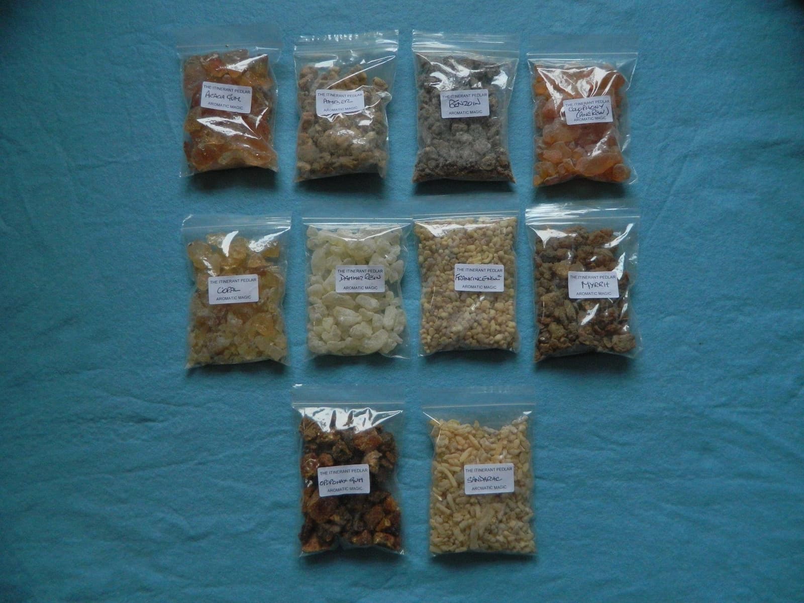 Resins and Gums for Witchcraft choose from 10 in 20gram/50gram and 100gram packs