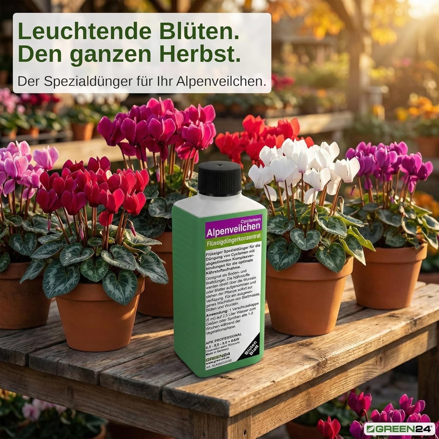GREEN24 Cyclamen Liquid Fertilizer HighTech NPK| Root Soil Foliar Plant Food view 2