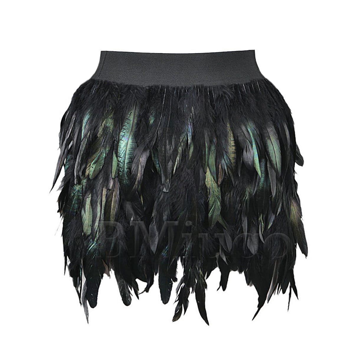 Women's Performance Short Feather Skirt Girls Feather Mini Skirt Cosplay Costume