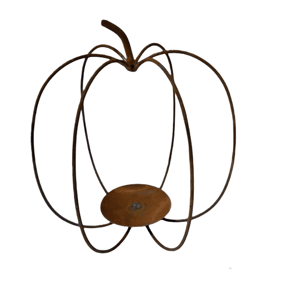 Iron Pumpkin Candle Holder for Photography Backdrop Minimalist Table Setup