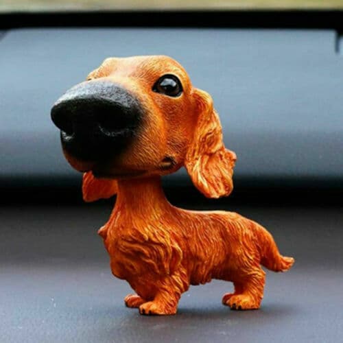 Car Dashboard Bobble Head Dachshund Dog Figurine Toy Home Ornament Decor Gift