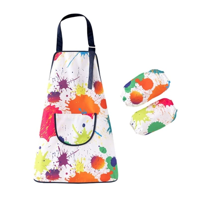Kids Creative Apron Full Sleeve Coverage Waterproof Smock Easy Wash Design