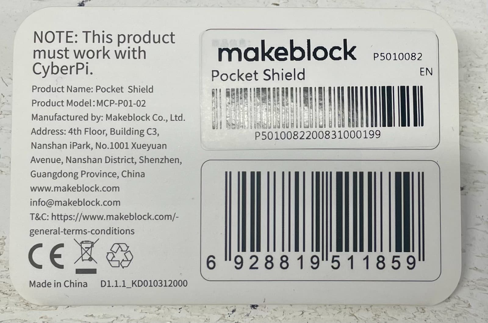 Makeblock CyberPi Pocket Shield P5010082 can mount with Lego structural parts view 2