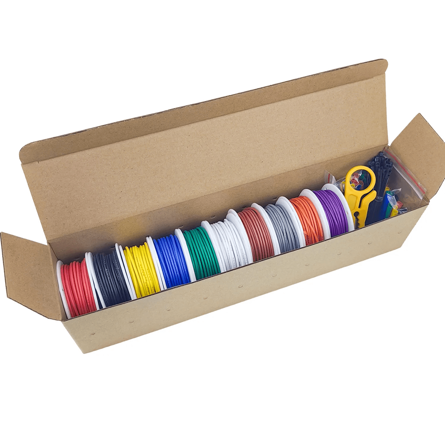 Silicone Electrical Wire Kit 16-30 AWG Tinned Copper 10 Colors Hookup Wire
