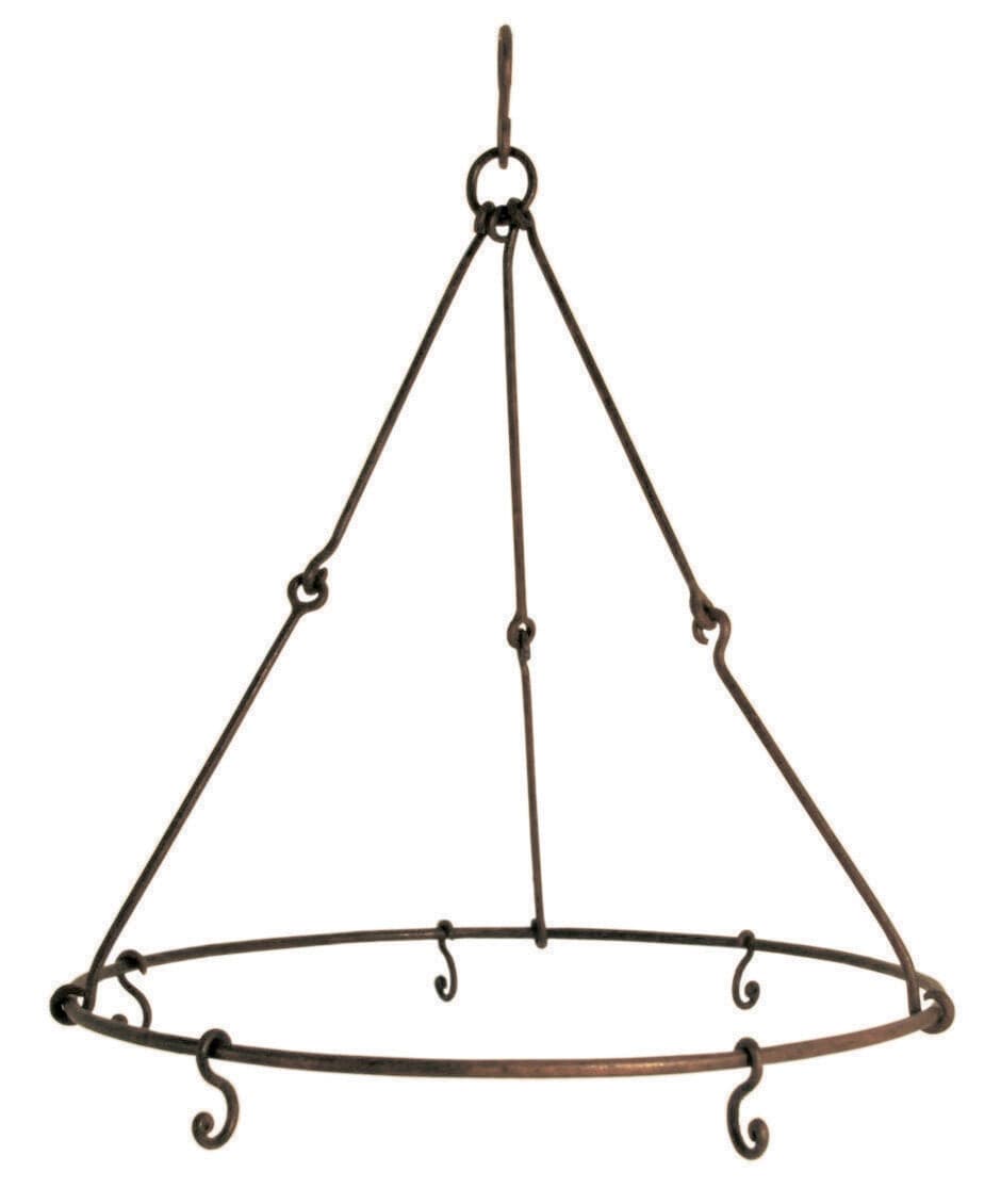 Vintage Style Display Flower Rustic Herb Hanging Rack Dryer Ring 6 Hooks view 2