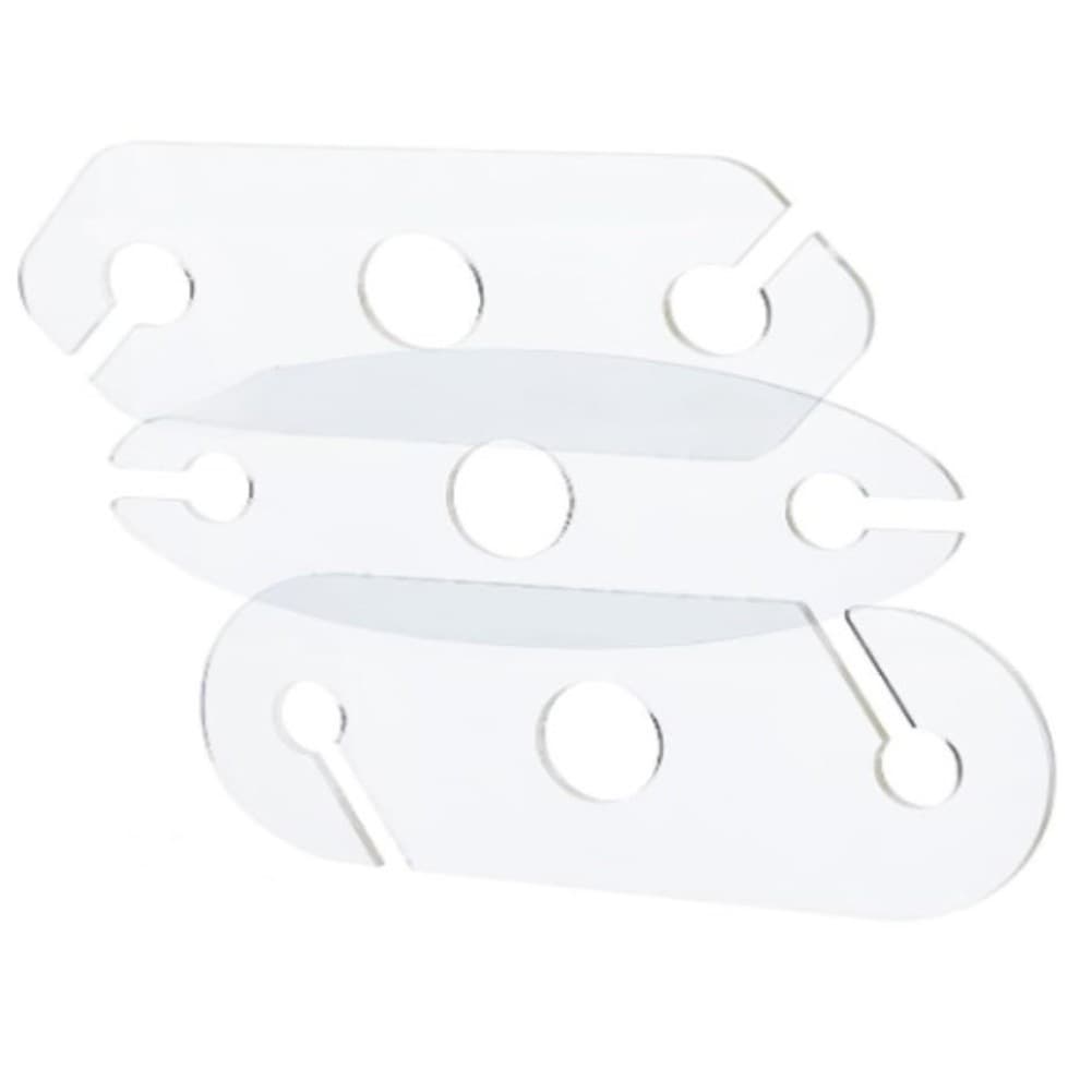 Freestanding Clear Acrylic Wine Glass Holder 3 Pack for 2 Glasses Restaurant