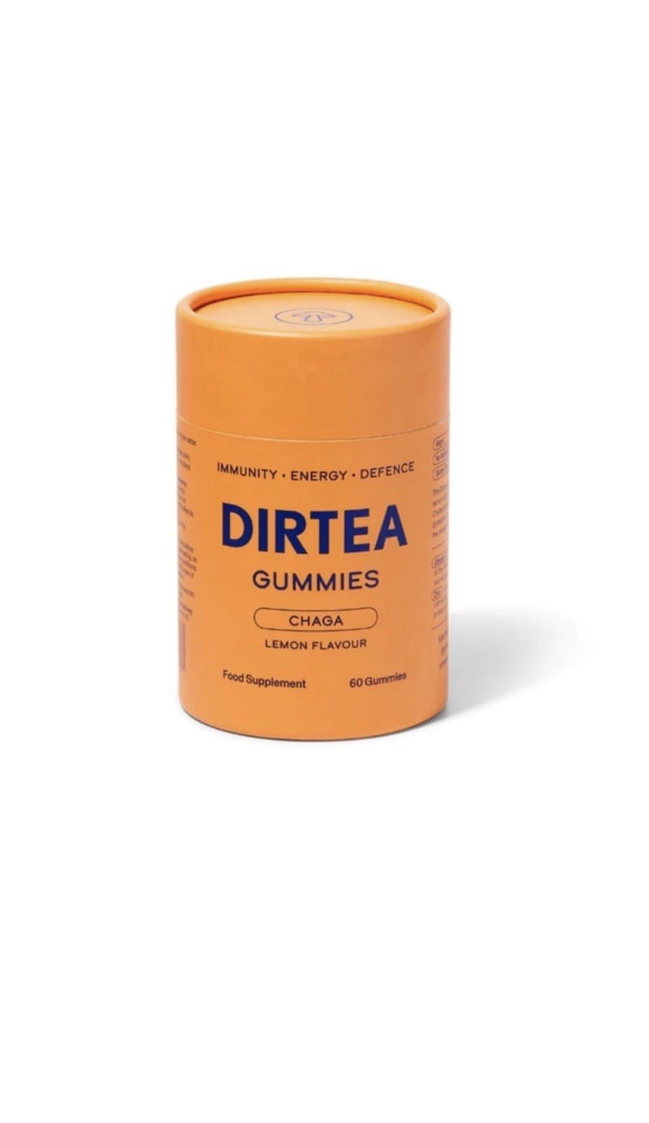 DIRTEA Chaga Mushroom -Lemon Flavour 60 Gummies Immunity Energy Defence Long Exp